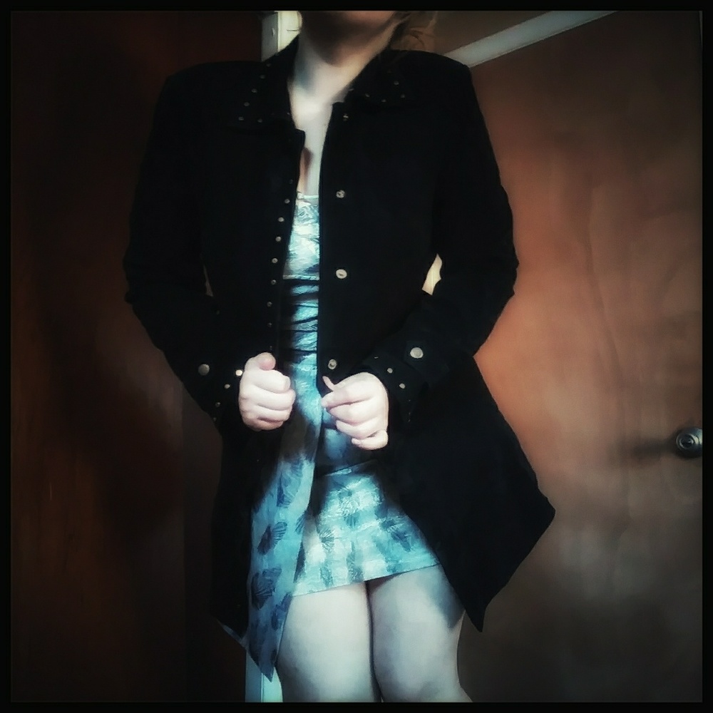 Express Studded Suede Jacket